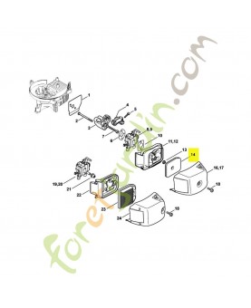 Filtre a air 4237-120-1800. Pièce de rechange Sithl / Vicking