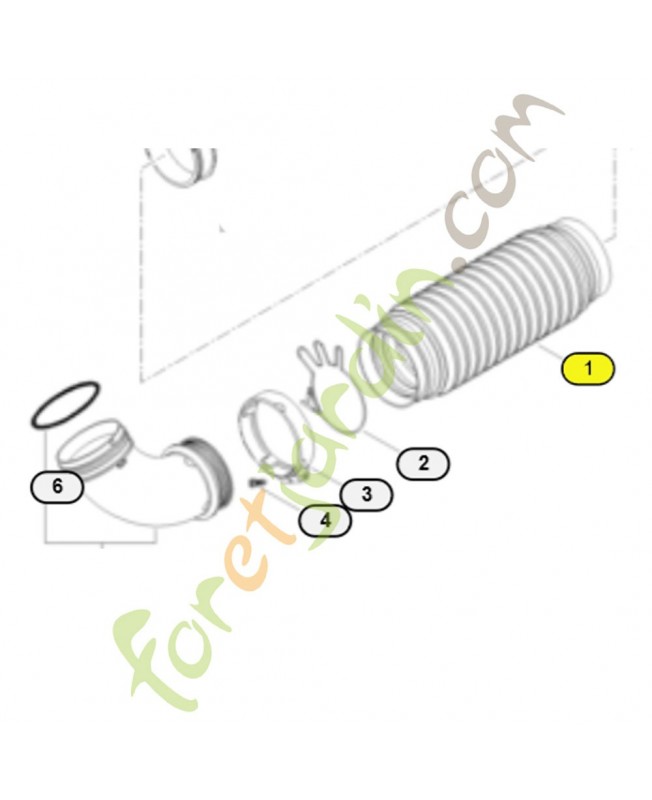 Tube a soufflet référence 4244-701-6104