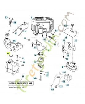 Bouchon husqvarna ref. 581075501 Remplace référence 532197725 et 532140527 ; 532430220 ; 532425162 ; 532132734