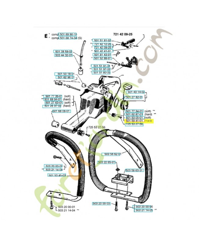 Amortisseur 501594101. Pièce de rechange Husqvarna