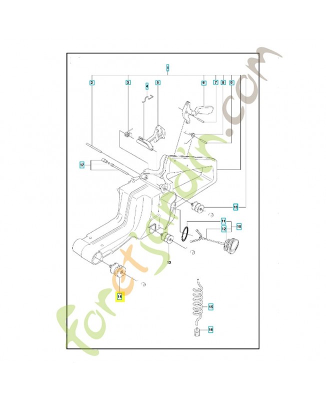 Amortisseur 501773501. Pièce de rechange Husqvarna