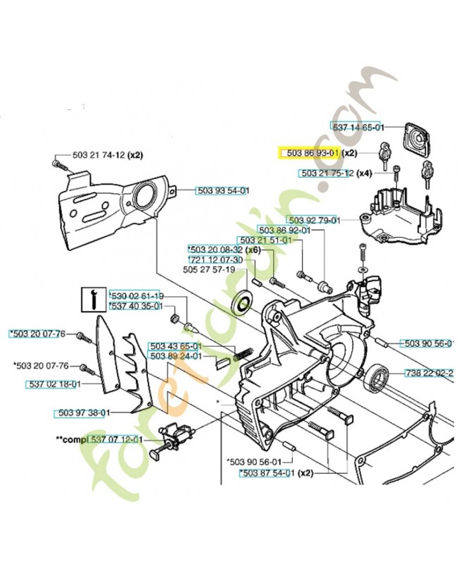 Support 503869301. Pièce de rechange Husqvarna Support 503869301. Pièce de rechange Husqvarna