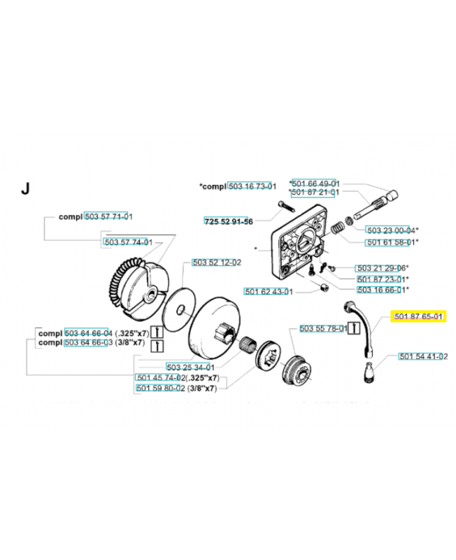 Tuyau a huile  référence 501876501
