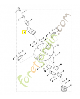 Couteau a ailettes ge 250 6008-702-0310. Pièce de rechange Sithl / Vicking