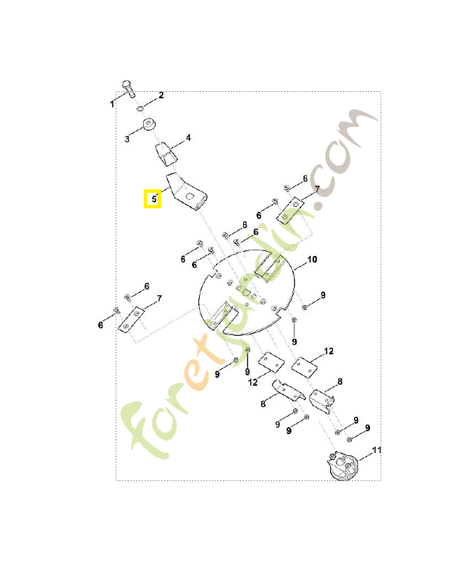 Couteau a ailettes ge 250 6008-702-0310. Pièce de rechange Sithl / Vicking