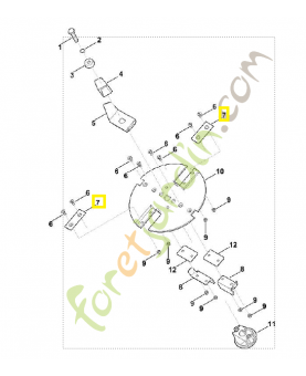 Couteau rabot 6008-702-0121. Pièce détachée Stihl / Vicking