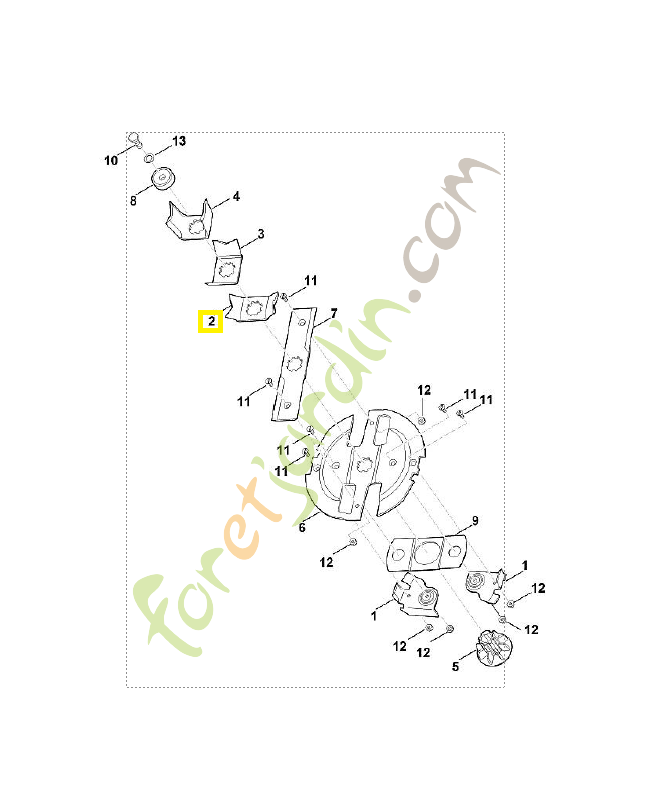 Couteau pré broyage 6011-702-0300 Pièce de rechange Sithl / Vicking