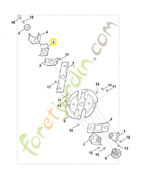 Couteau pré broyage milieu 6011-702-0310 Pièce de rechange Sithl / Vicking
