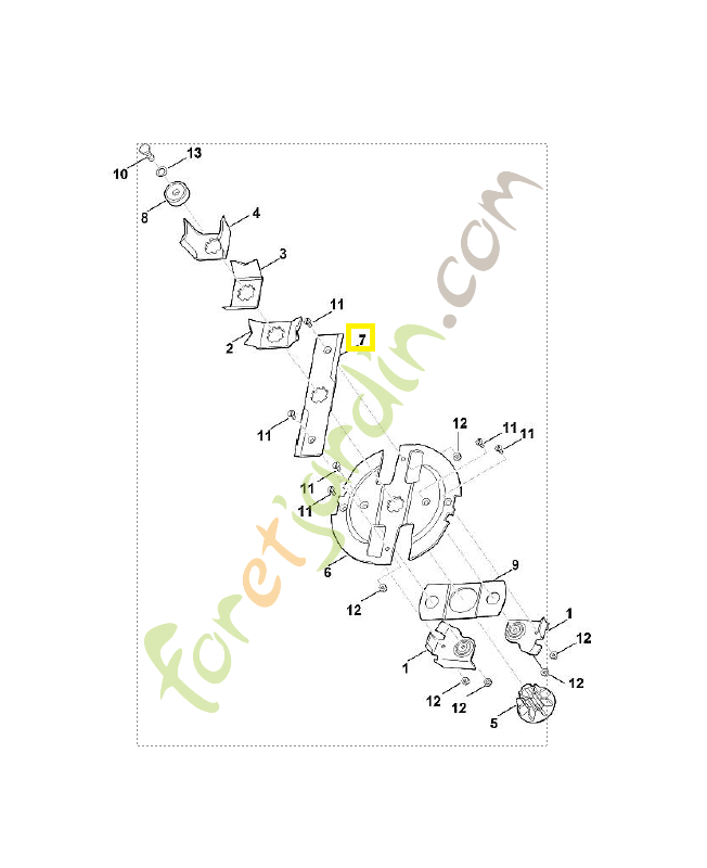 Couteau combiné 6011-702-5100 Pièce de rechange Sithl / Vicking