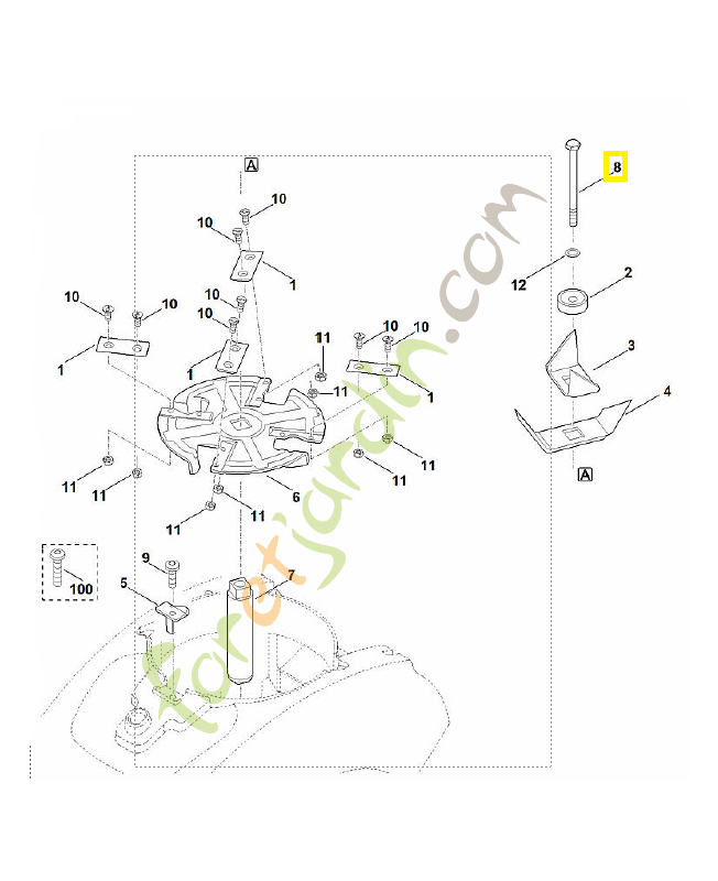 Vis six pans 9007-319-2600. Pièce de rechange Sithl / Vicking