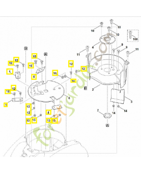 Disque porte couteaux complet 6012-700-5100. Pièce de rechange Sithl / Vicking