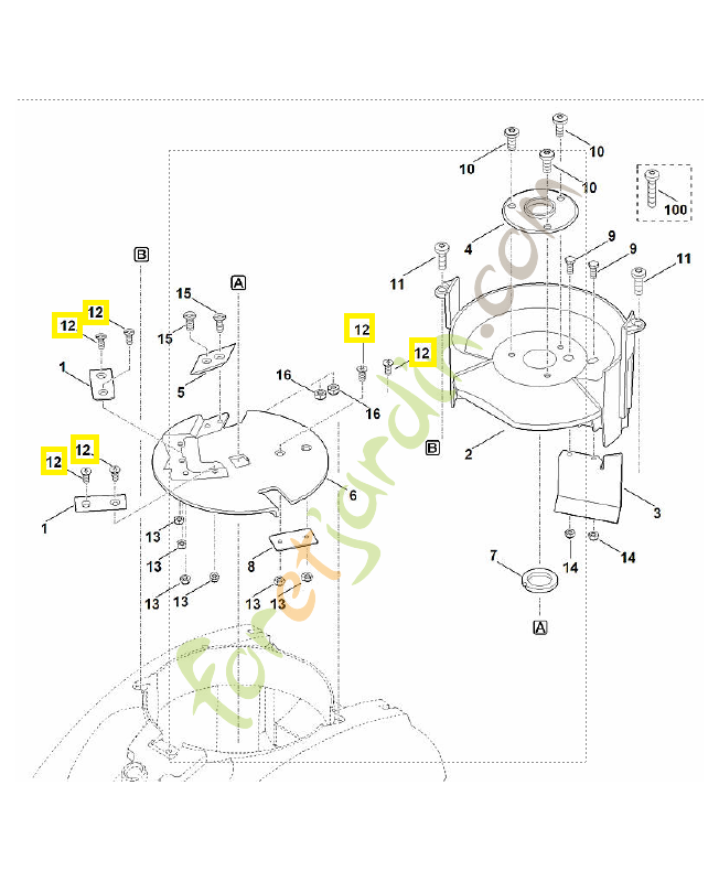 Vis m6x16-8,8 9062-319-1285. Pièce de rechange Sithl 
