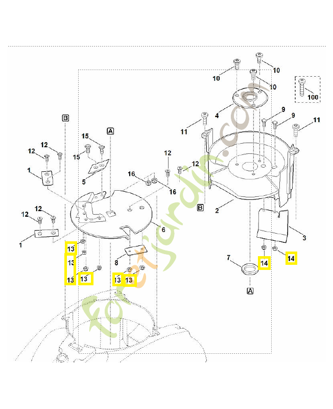Ecrou six pans m6 9212-260-0900. Pièce de rechange Sithl / Vicking