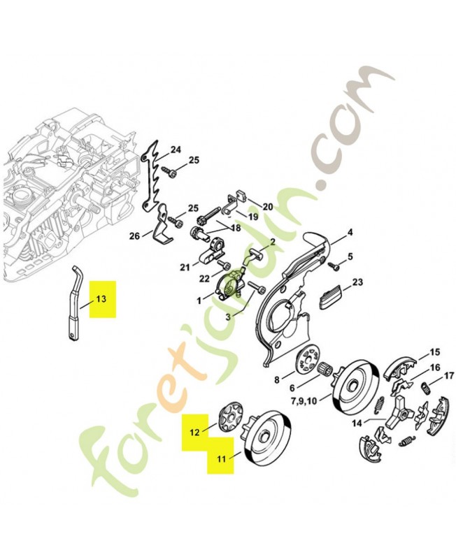 Pignon 3/8 picco 7 dents 1137-640-2007. Pièce détachée Stihl / Vicking
