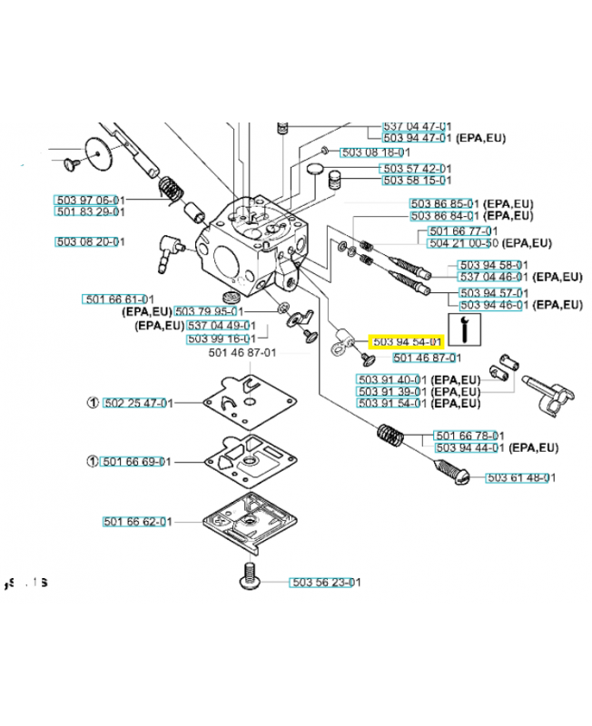 Levier 503945401. Pièce de rechange Husqvarna