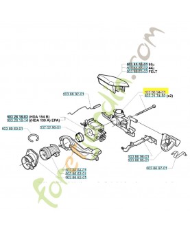 support de filtre a air 503869401. Pièce de rechange Husqvarna