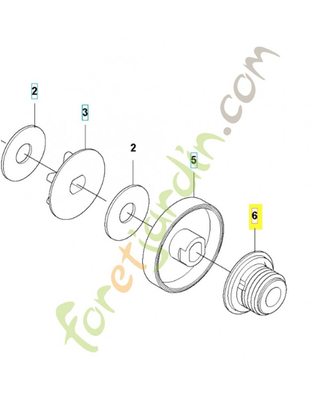 Pignon de pompe 593784801. Pièce détachée Husqvarna