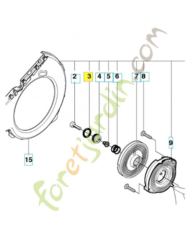 Anneau en o 740431300. Pièce détachée Husqvarna