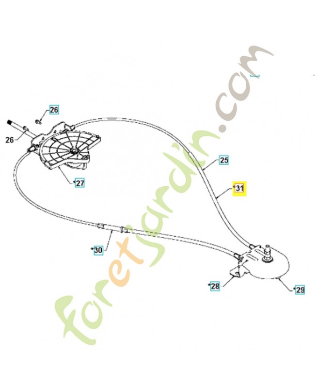 Cable 532428310 . Pièce de rechange Husqvarna