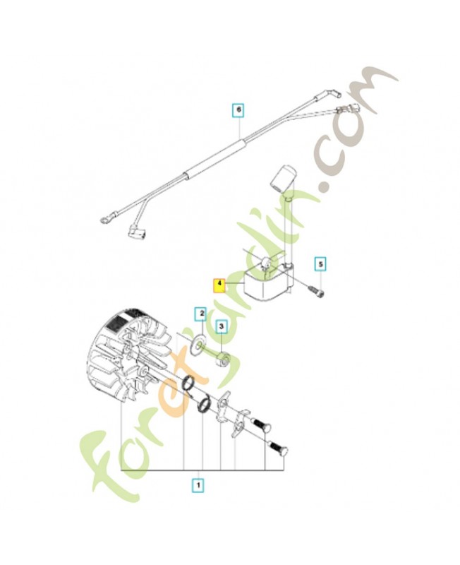 Bobine d'allumage 575803501. Pièce de rechange Husqvarna