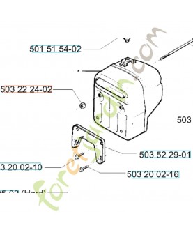Ecrou 503222402. Pièce de rechange Husqvarna