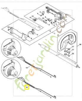 Cable commande des gaz 4280-180-1150