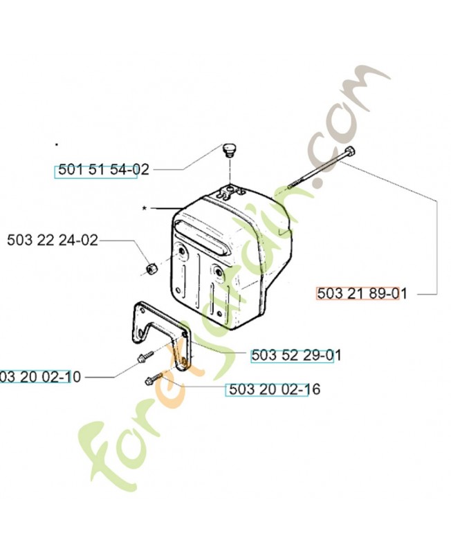 Vis 503218901. Pièce de rechange Husqvarna