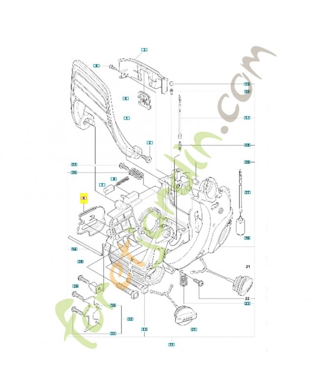 plaque guide chaine référence 545071401 husqvarna