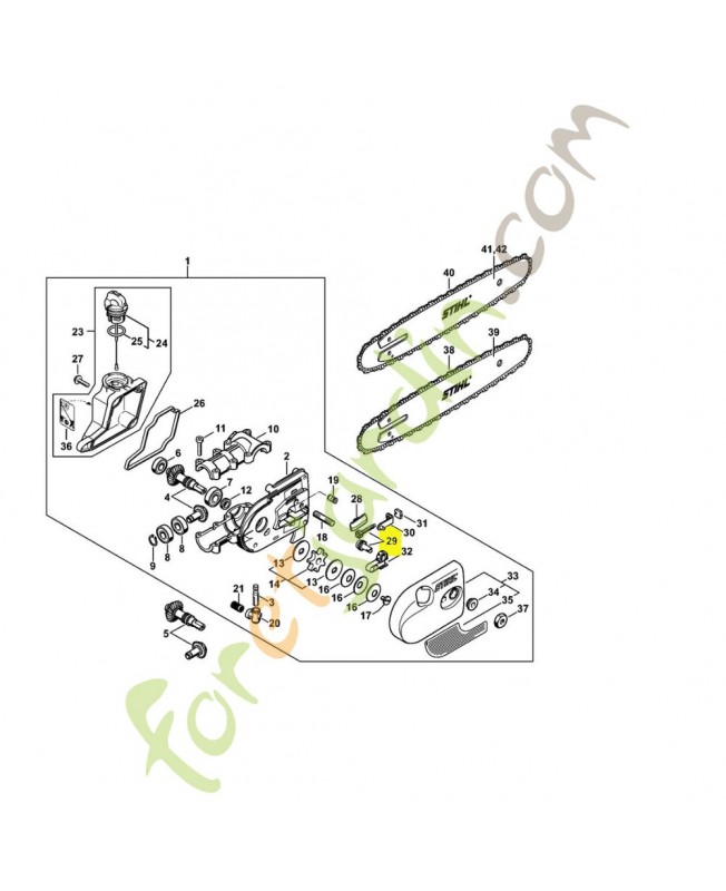 Jeu de pignon droit 1129-007-1000. Pièce détachée Stihl / Vicking