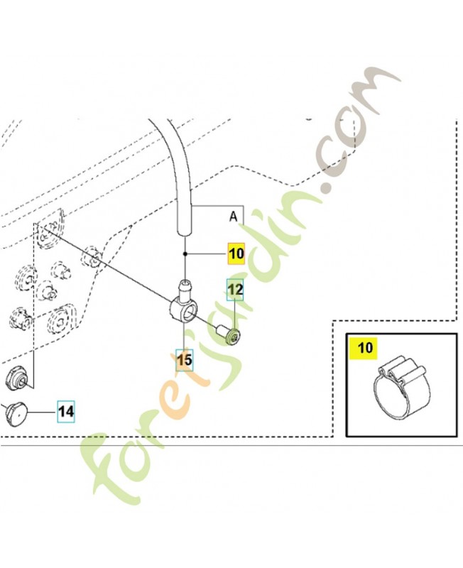 Collier de serrage Husqvarna ref. 506498704