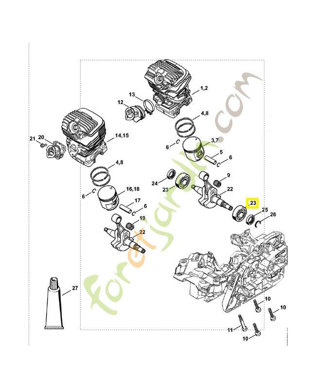 Roulement rainuré à billes 15x38x11 9523-003-4301. Pièce de rechange Sithl Roulement rainuré à billes 15x38x11 9523-003-4301. Pièce de rechange Sithl