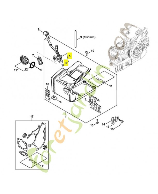 Tuyau essence 1129-350-3600. Pièce de rechange Sithl 