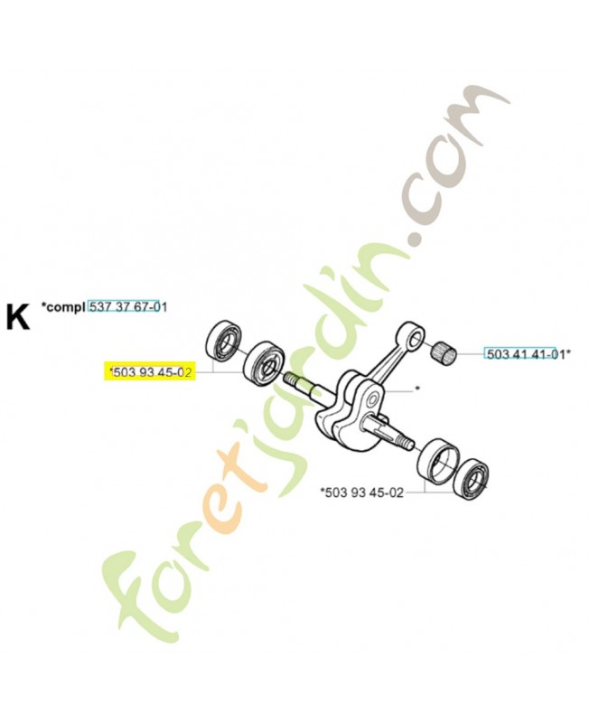 roulement 503934502- Pièce de détachée Husqvarna