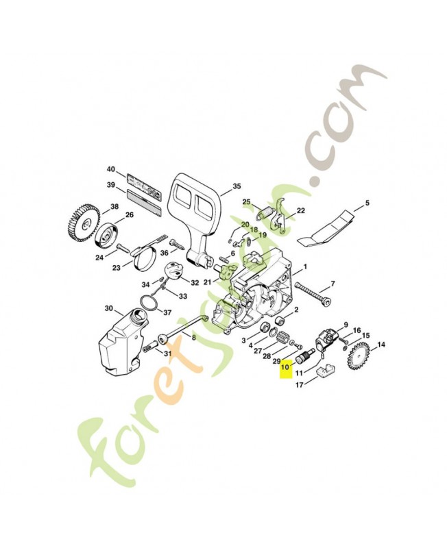 Piston de pompe a huile 1206-640-4700. Pièce de rechange Sithl