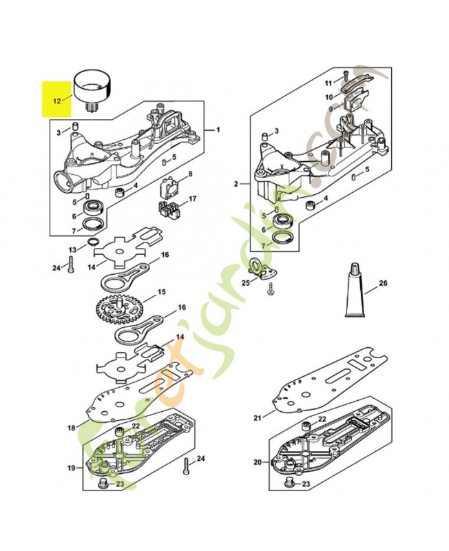 Cloche embrayage stihl réf : 4237-160-2902