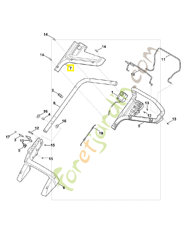 Recouvrement 6358-706-0740. Pièce détachée Stihl / Vicking