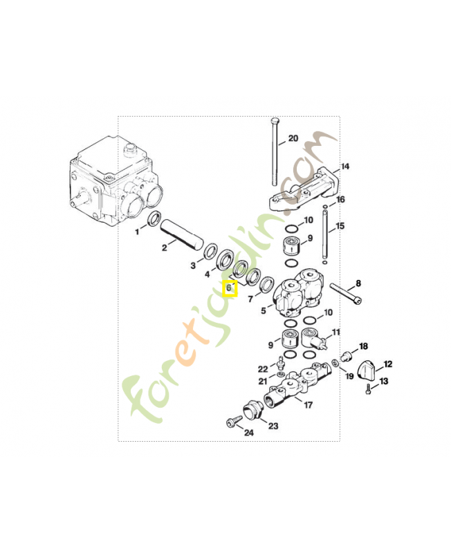 Coupelle haute pression 4712-709-0300. Pièce détachée Stihl / Vicking