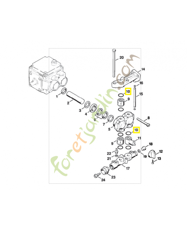 Joint torique 24x2 9645-945-7723. Pièce de rechange Sithl / Vicking