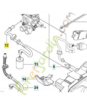 Durite d'essence 573993503. Pièce de rechange Husqvarna