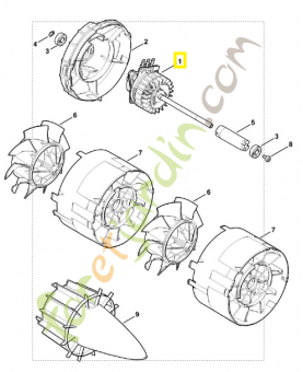 Moteur électrique 4853-600-0200. Pièce de rechange Sithl / Vicking