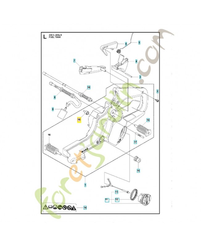 Aération de réservoir 501152901. Pièce détachée Husqvarna