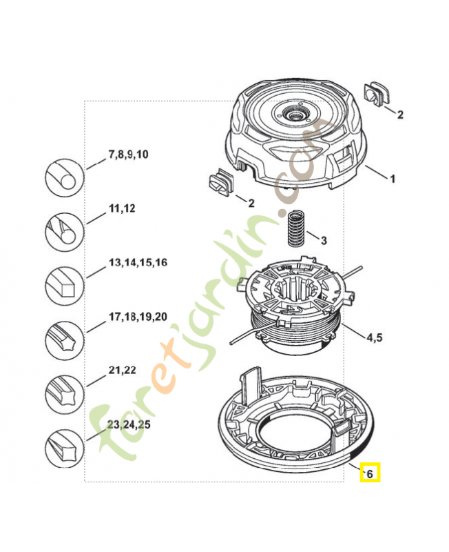 Partie inferieure 4002-713-9706. Pièce détachée Stihl