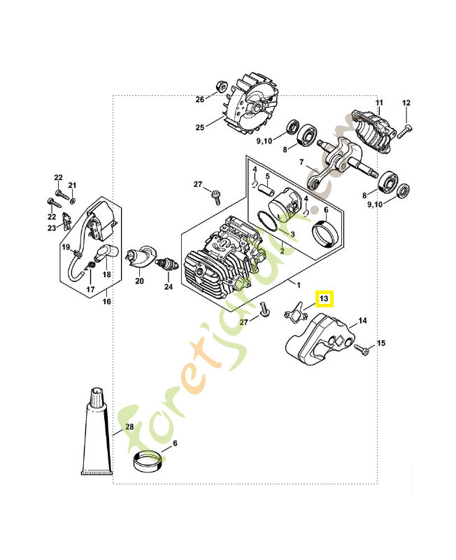 Joint du silencieux 1137-149-0601. Pièce détachée Stihl 