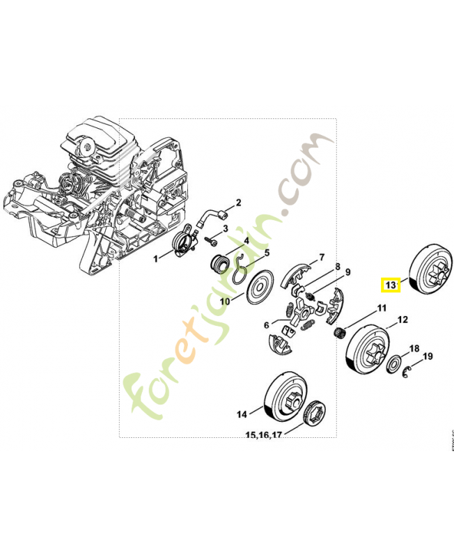 Pignon  1143-640-2002 stihl