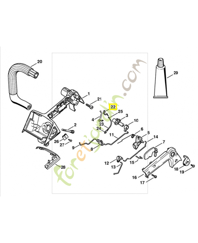 Ressort connexion 1129-440-4000. Pièce de rechange Sithl 