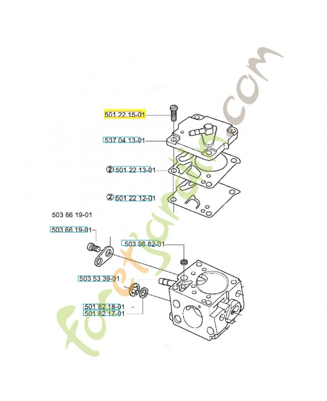 Vis 501221501. Pièce de rechange Husqvarna