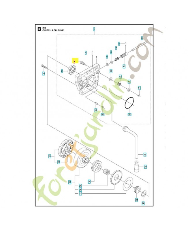 Vis 501513601. Pièce de rechange Husqvarna Vis 501513601. Pièce de rechange Husqvarna