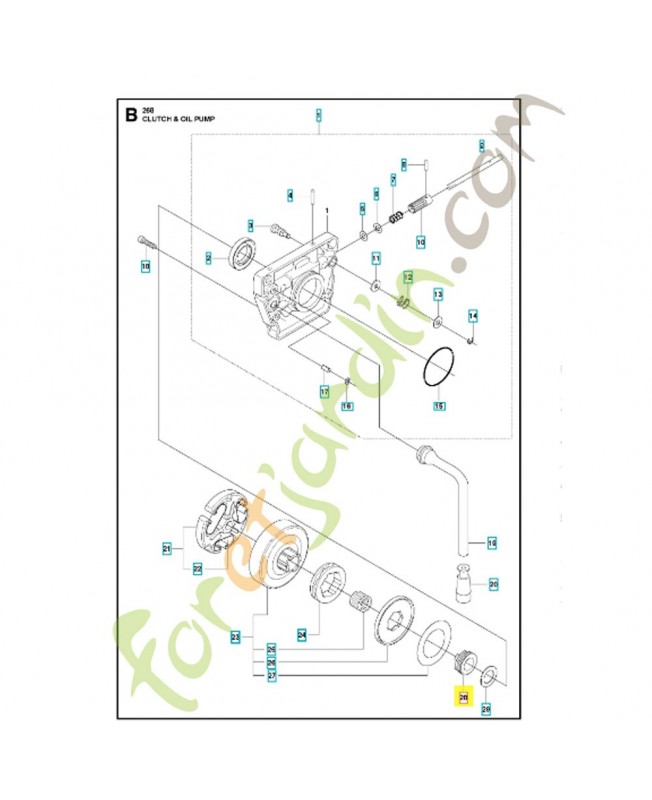 Engrenage a vis référence 501513801