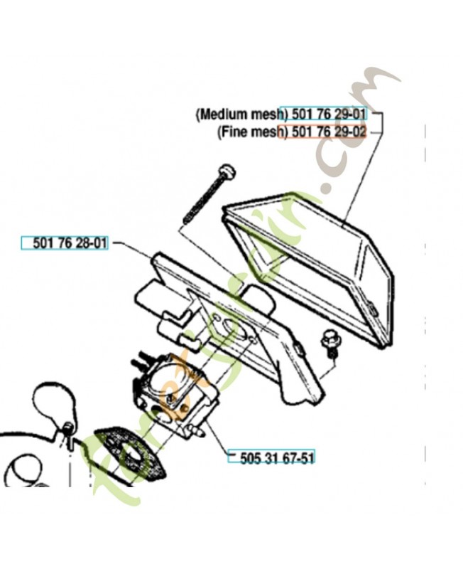 Filtre a air référence 501762902