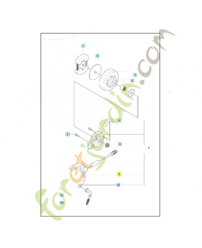 Durite tronçonneuse 545227501. Pièce de rechange Husqvarna